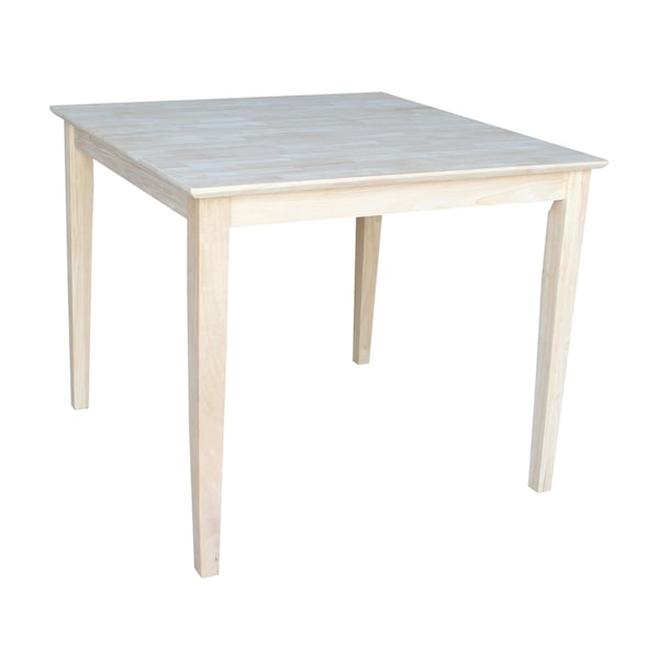 International Concepts Square Solid Wood Top Table, Unfinished, 36 in W